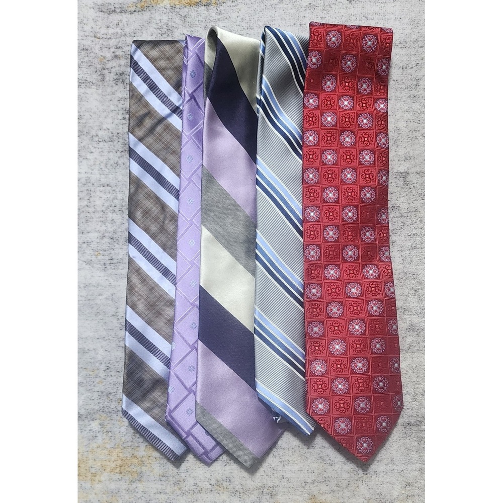 Lot Of 5 Ike Behar Silk Ties